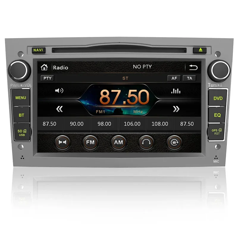 AWESAFE 2-DIN Autoradio mit Navi für Opel, 7 Zoll Touchscreen Radio unterstützt Lenkrad Bedienung USB SD RDS Bluetooth - Grau