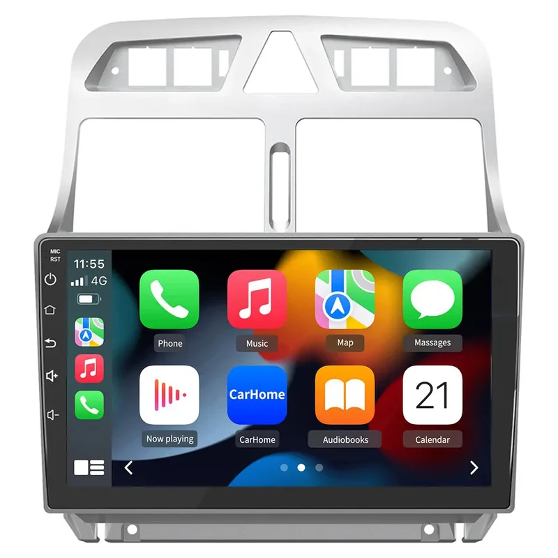 AWESAFE Android 13 2GB+32GB Radio Coche para Peugeot 307 SW CC 2002-2013 con Carplay Inalámbrico/Android Auto, 9 Pulgadas Pantalla Táctil con WiFi/GPS/FM/RDS/DSP