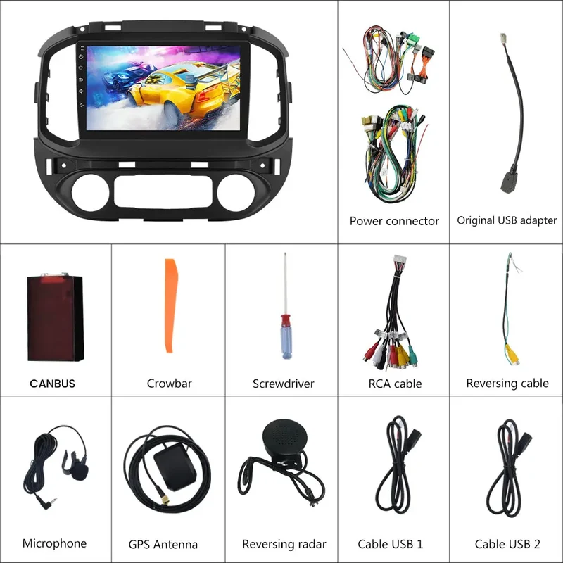 AWESAFE Android 13 Car Radio Stereo for Chevy Colorado - GMC 2015-2018
