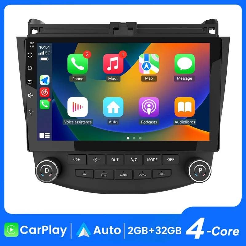 AWESAFE Android 13 Car Radio Stereo for Honda Accord 7th - Wit 2003-2007