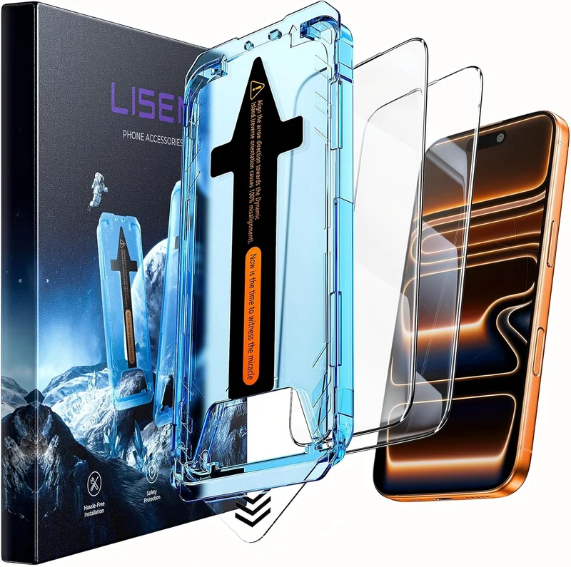 LISEN 2er-Pack Displayschutzfolie für iPhone 17 Pro Max/iPhone 16 Pro Max