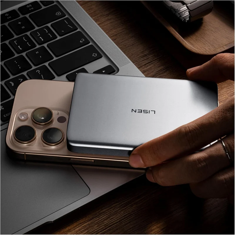 LISEN 0,5 Zoll Ultraflaches MagSafe Powerbank 10000mAh