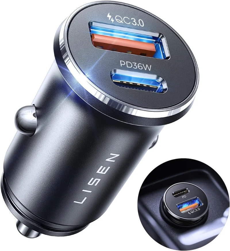 LISEN Auto-Ladegerät, 69W Zigarettenanzünder USB-Ladegerät