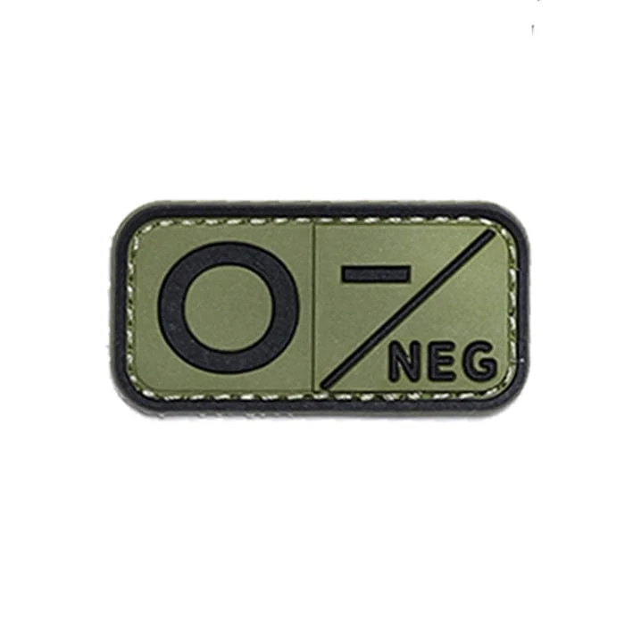 Blutgruppen Rubber Patch 3D oliv/schwarz (5x 2,5 cm)