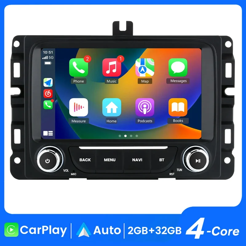 AWESAFE Car Radio Stereo 7 Inch with Wireless CarPlay & Android Auto for Dodge RAM 150012500 3500 2013-2019