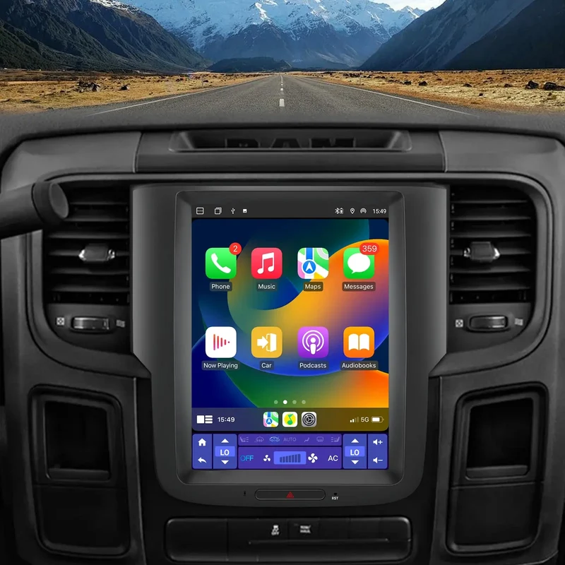 AWESAFE Android 13 10.4’‘ Car Radio Stereo with Wireless CarPlay & Android Auto for Dodge Ram 2013-2018