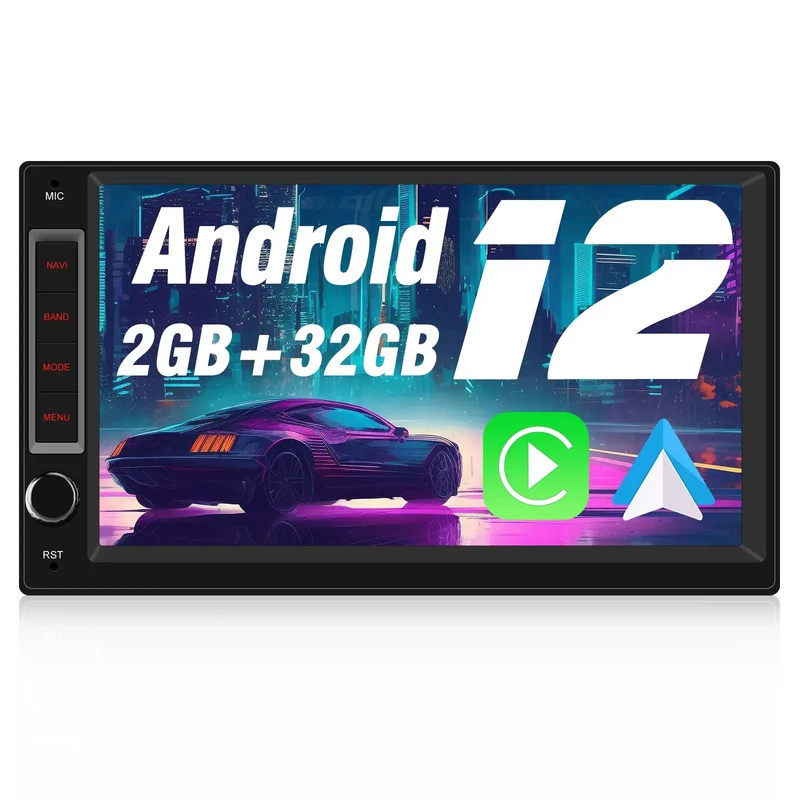AWESAFE 7 Pollici Android Autoradio universale 1DlN 2DIN, supporto Bluetooth WiFi Navigazione GPS