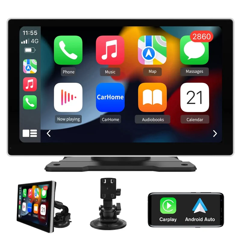 AWESAFE Android Car Stereo Para Renault Sistema Actualización de Radio de Pantalla Táctil con Carplay Inalámbrico Android Auto, Soporte Bluetooth WiFi Navegación GPS