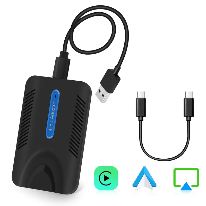 AWESAFE Kabelloser CarPlay-Adapter, Apple CarPlay-Dongle für werkseitig verkabelte Apple CarPlay-Autos, Plug & Play