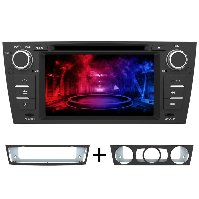 AWESAFE Android Car Stereo Para BMW 3er E90 E91 E92 E93 (Depuis 2005) Sistema Actualización de Radio de Pantalla Táctil con Carplay Inalámbrico Android Auto, Soporte Bluetooth WiFi Navegación GPS