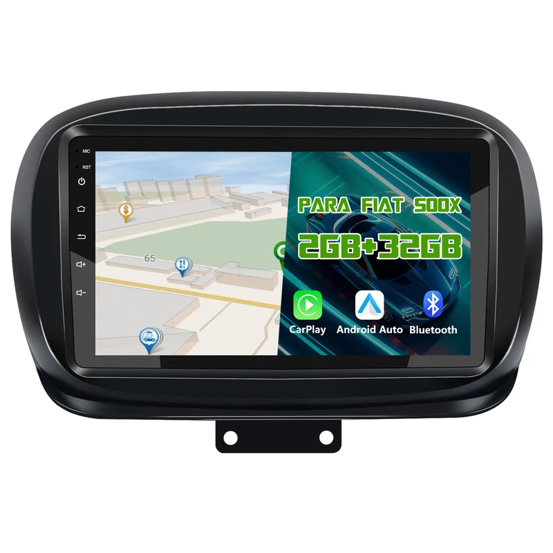 AWESAFE Android Car Stereo Para Fiat 500x 2014-2020 Sistema Actualización de Radio de Pantalla Táctil con Carplay Inalámbrico Android Auto, Soporte Bluetooth WiFi Navegación GPS