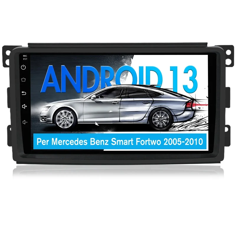 AWESAFE Android 13 Car Stereo Para Mercedes Benz Smart Fortwo 2005-2010 Sistema Actualización de Radio de Pantalla Táctil con Carplay Inalámbrico Android Auto, Soporte Bluetooth WiFi Navegación GPS
