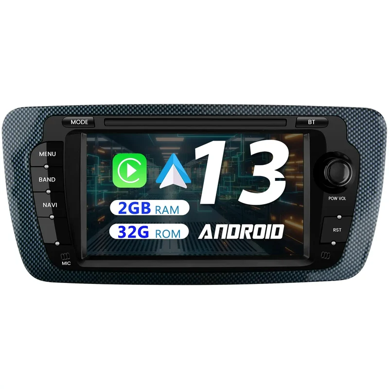 AWESAFE Android 13 Pantalla de coche Para Seat ibiza año 2009-2013 con Carplay&Android Auto, Soporte Bluetooth WiFi GPS