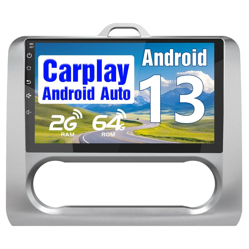 AWESAFE Android Radio de Coche Para Ford Focus Mk2 2004-2011 con Pantalla táctil con Carplay&Android Auto, Soporte Bluetooth WiFi navegación GPS