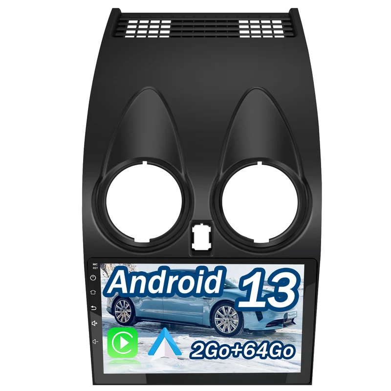 AWESAFE Android Car Stereo Para Qashqai j10 (2006-2013) Actualización de radio de pantalla táctil con Carplay inalámbrico Android Auto, soporte Bluetooth WiFi navegación GPS