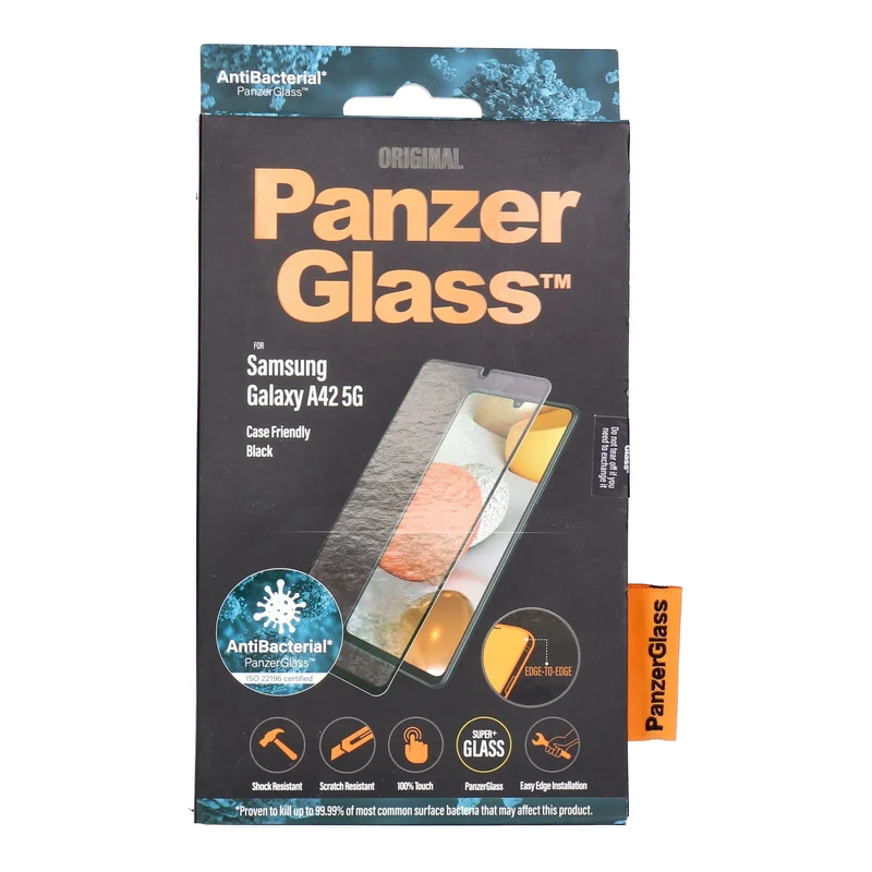 PanzerGlass Displayschutz für Samsung Galaxy A42 schwarz Case Friendly E2E