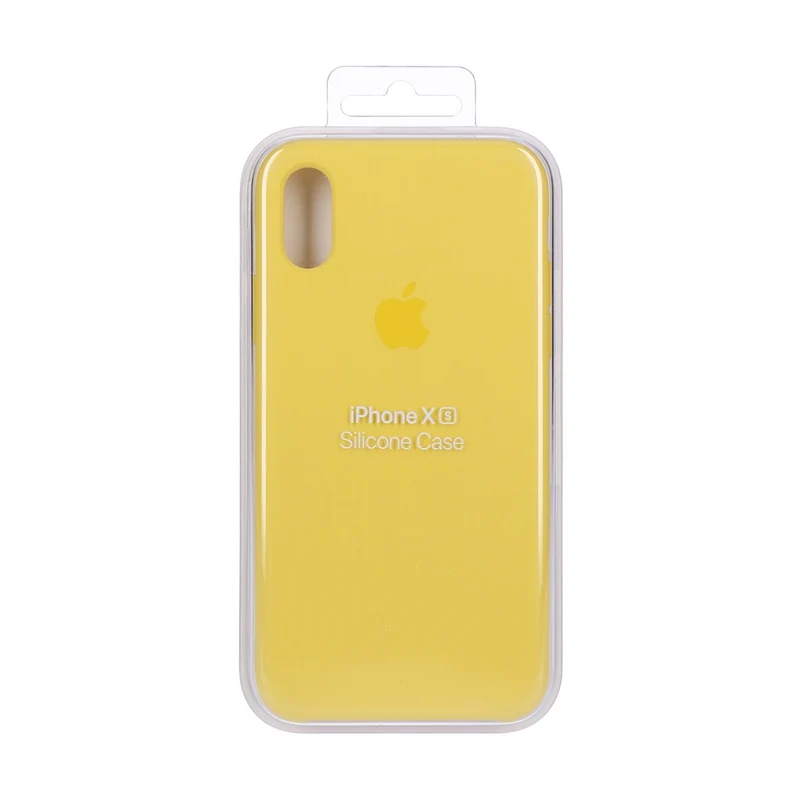 Apple Silikon Case Kanariengelb passend für Apple iPhone XS
