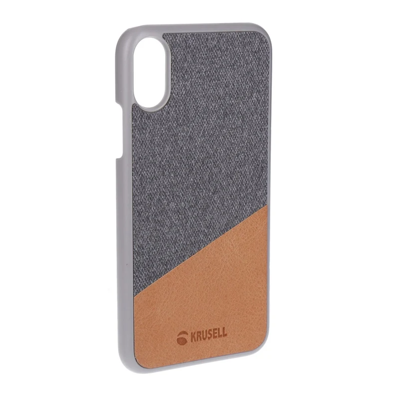Krusell Cover Tanum für iPhone Xs grau/beige