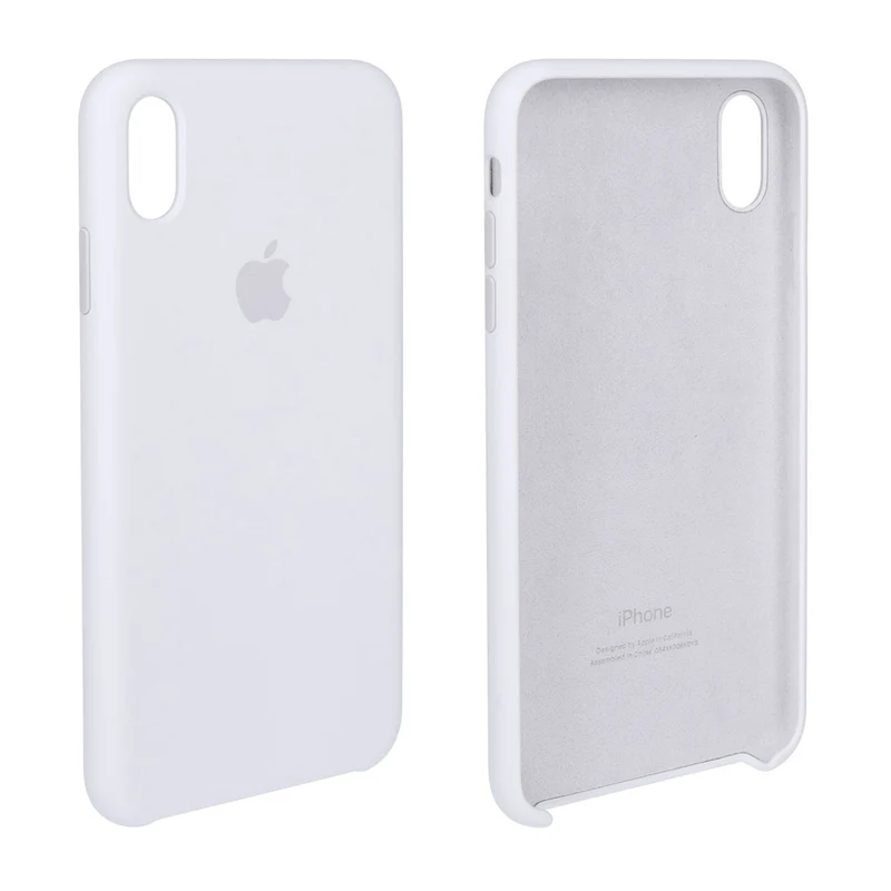 Apple Silikon Case für iPhone XS Max Weiß