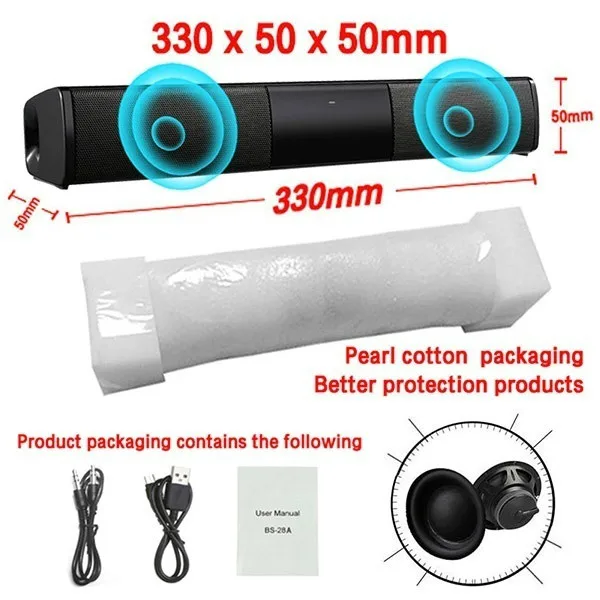 TV Speaker Bluetooth Speakers for Computer 2.1 Soundbar Subwoofer Bass Stereo Bluetooth Column with Fm AUX TF RCA Music Center