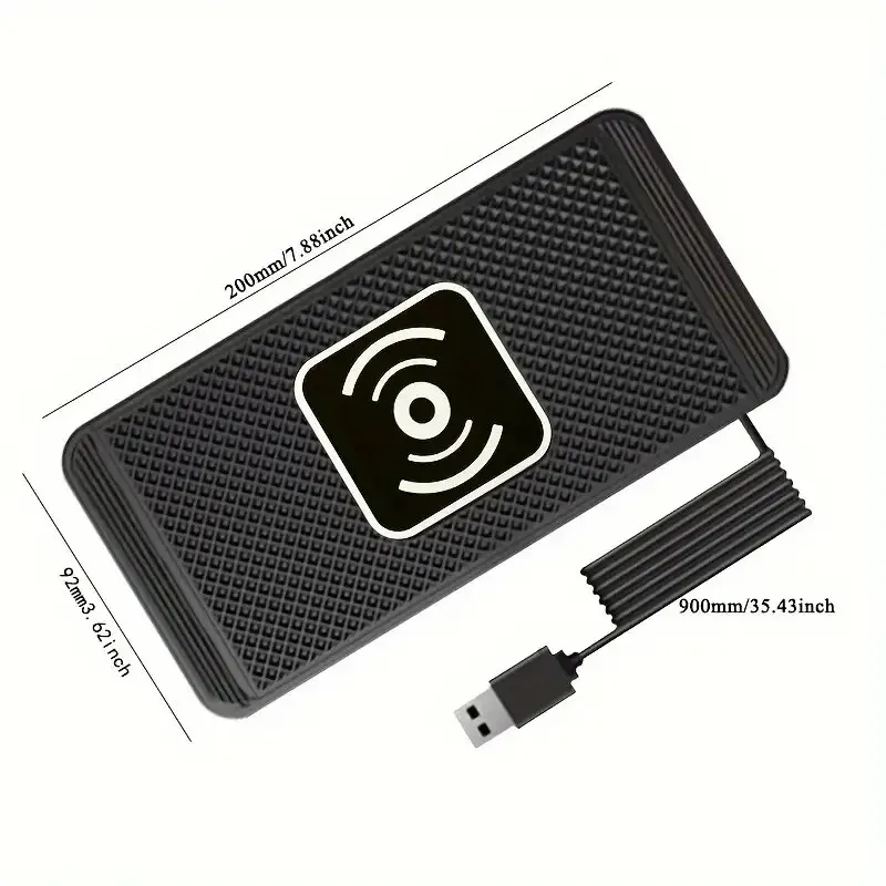 Car Wireless Charger Silicone Non Slip Pad for iPhone 15 14 13 Samsung S23 S22 Xiaomi Phone Chargers Car Fast Charging Station
