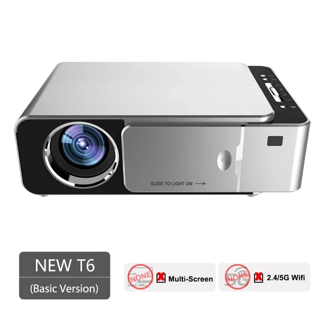 YERSIDA Projector T6 Full HD Led 2K 4K 4000 Lumen 720p Portable Cinema Proyector outdoors Android WiFi Projector 3D Home Theater