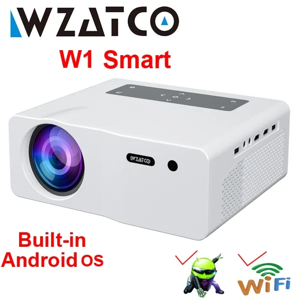 New Arrival W1 Portable Mini LED Smart Android 5G Wifi Home Theater Video Projector for Full HD 1080P Cinema Beamer Proyector