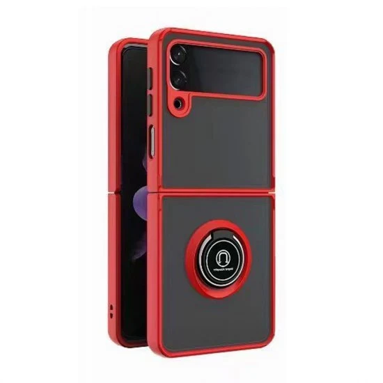 TPU Case w/ Magnetic Ring for Samsung Z Flip 6 (red)