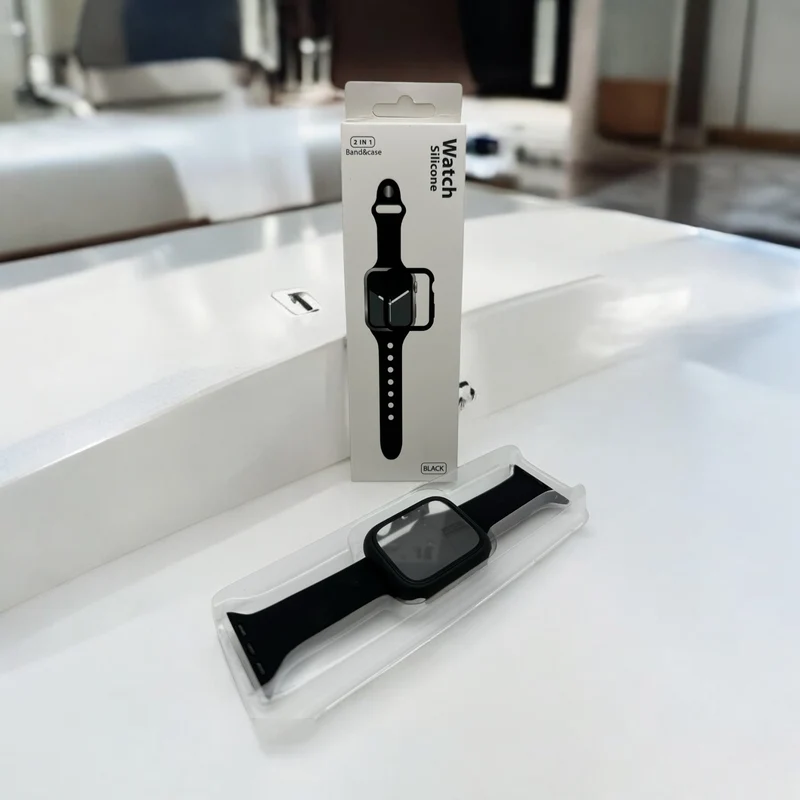 Watch Silicon 2 IN 1 Band&Case For Apple Watch (44m/black)