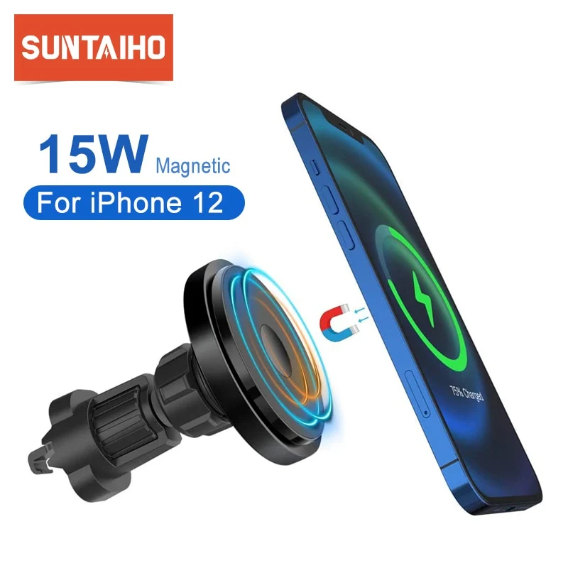 15W Magnetic Car Wireless Charger for iPhone