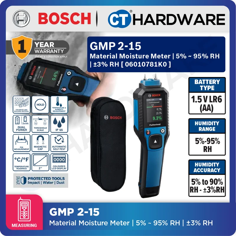 Bosch PRO GMP 2-15 Material Moisture Meter [06010781K0]