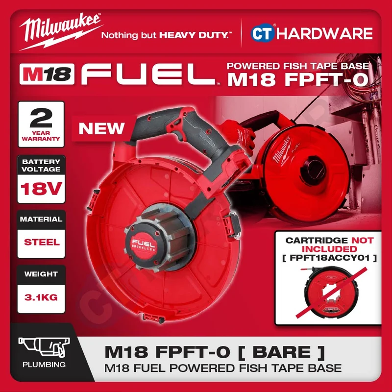 Milwaukee M18 FPFT-0 FUEL Powered Fish Tape Base Only