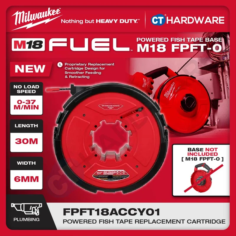 Milwaukee FPFT18ACCY01 Non-Conductive Powered Fish Tape Replacement Cartridge