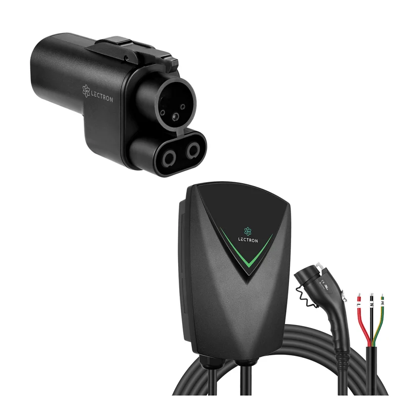 Lectron NEXUS Level 2 J1772 Charging Station (Hardwired Version) + Vortex Plus Tesla (NACS) to CCS Adapter with Interlock Bundle