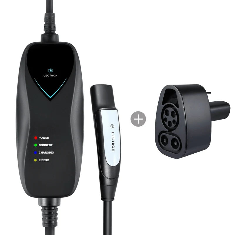 Lectron CCS to Tesla (NACS) Adapter + Level 1 Tesla (NACS) Portable Charger (NEMA 5-15 Version) Bundle