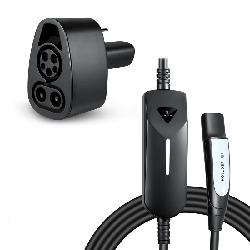 Lectron CCS to Tesla (NACS) Adapter + Level 1 & 2 Tesla (NACS) Portable Charger (NEMA 5-15 & 14-50 Version) Bundle