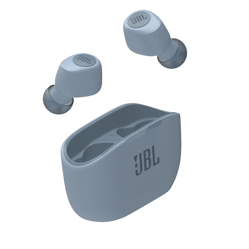 JBL WAVE100 TWS Fully Wireless Earphones, Bluetooth/USB Type C/Blue JBLW100TWSBLU