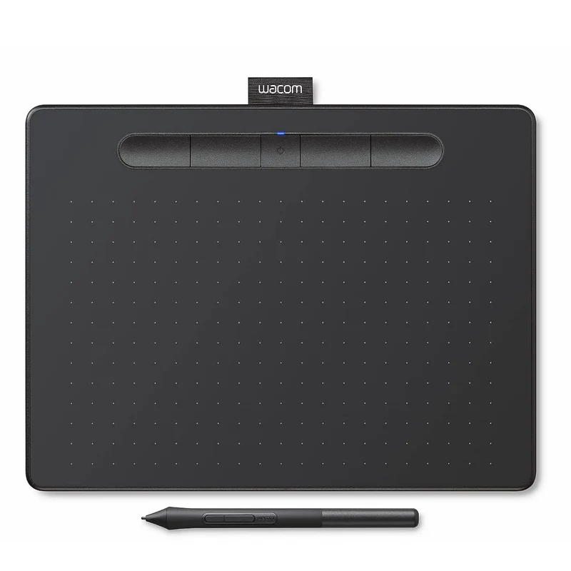 Wacom Intuos Medium CTL-6100WL/K0-CX Bluetooth Graphics Drawing Tablet, Portable for Teachers, Students and Creators, 4 Customizable ExpressKeys, Compatible with Chromebook Mac OS Android and Windows – Black