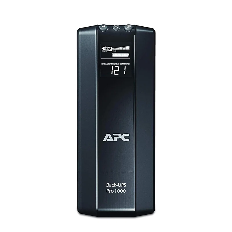 APC Back-UPS Pro BR1000G-IN 1000VA / 600W Premium UPS | Backup for Editing Setup, Workstation & Home Office | LCD Display | 6 Backup Outlets | 2 Year Warranty